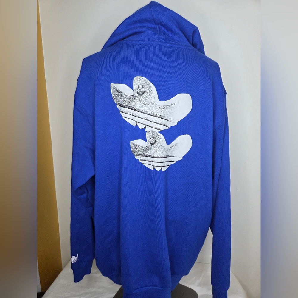 Adidas Size XL Blue Shmoofoil Monument Hoodie Skateboarding Gear